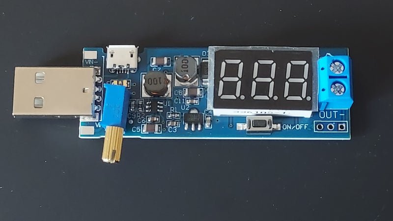 USB 직류전압 조절 장치 – Step-up / Step-Down 전원공급장치 (1.2 – 24V)