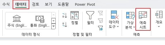 엑셀의 예측시트 기능 사용하기 – 환율, 매출액, 비용 전망치 예측 방법